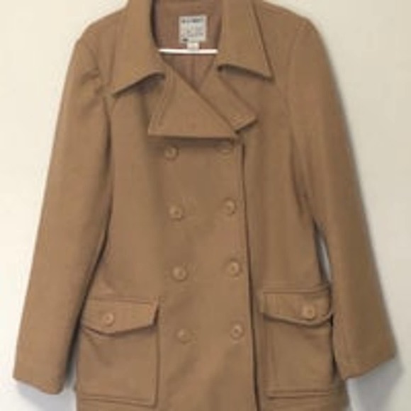 Old Navy Women’s Camel Pea Coat.‎ Size Medium. GUC - Picture 1 of 6